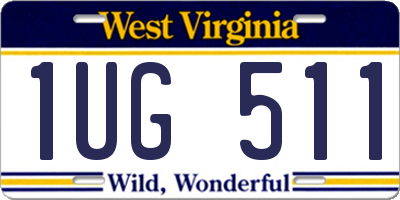 WV license plate 1UG511