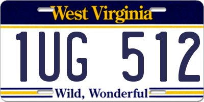 WV license plate 1UG512