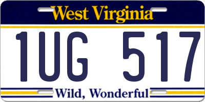 WV license plate 1UG517