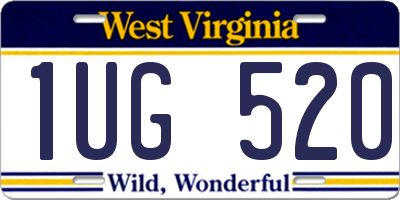 WV license plate 1UG520