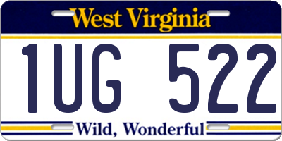 WV license plate 1UG522