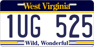 WV license plate 1UG525