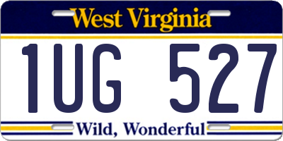 WV license plate 1UG527
