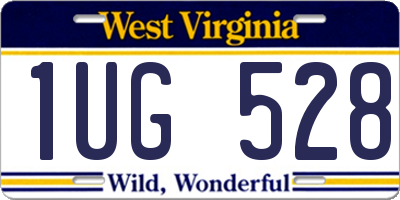 WV license plate 1UG528