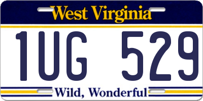 WV license plate 1UG529
