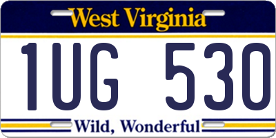 WV license plate 1UG530