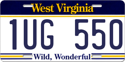 WV license plate 1UG550