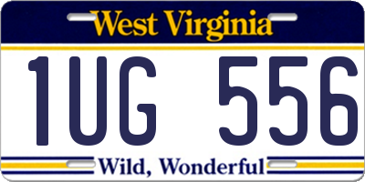 WV license plate 1UG556