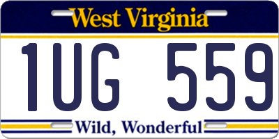WV license plate 1UG559