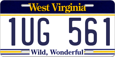WV license plate 1UG561