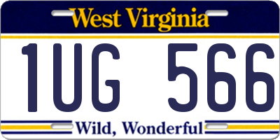 WV license plate 1UG566