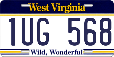 WV license plate 1UG568
