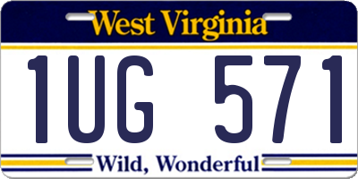 WV license plate 1UG571