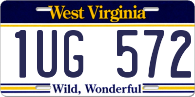 WV license plate 1UG572