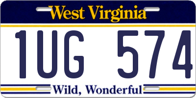 WV license plate 1UG574