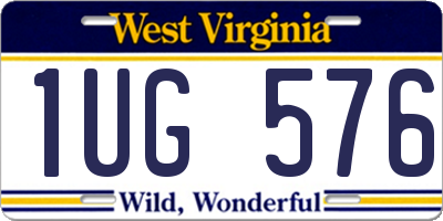 WV license plate 1UG576