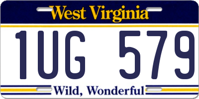 WV license plate 1UG579