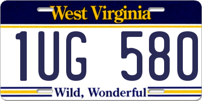 WV license plate 1UG580