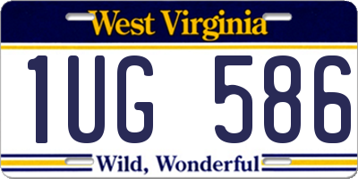 WV license plate 1UG586