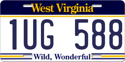 WV license plate 1UG588