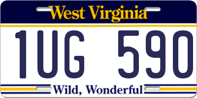 WV license plate 1UG590