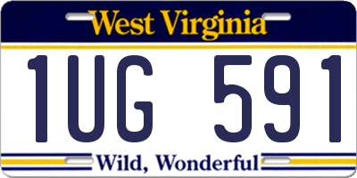 WV license plate 1UG591