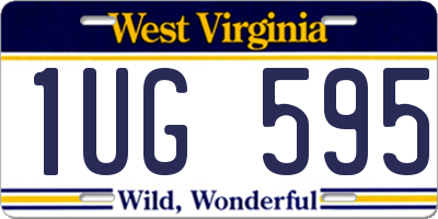 WV license plate 1UG595