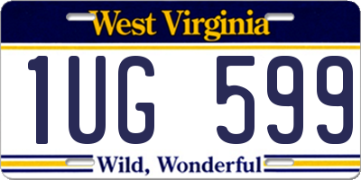 WV license plate 1UG599