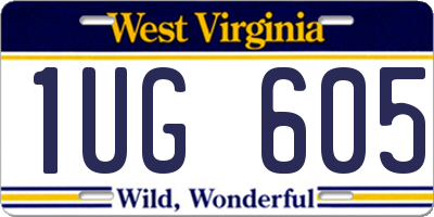 WV license plate 1UG605
