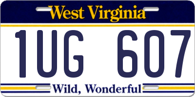 WV license plate 1UG607