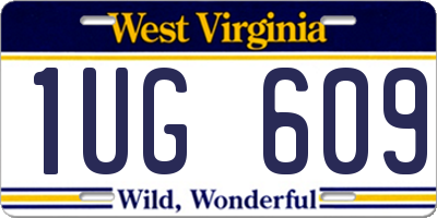 WV license plate 1UG609
