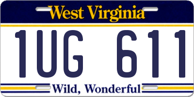 WV license plate 1UG611