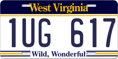 WV license plate 1UG617