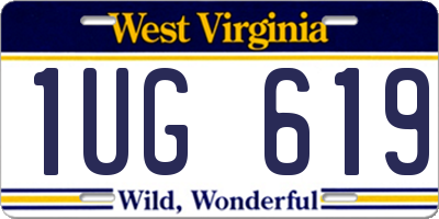 WV license plate 1UG619