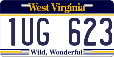 WV license plate 1UG623