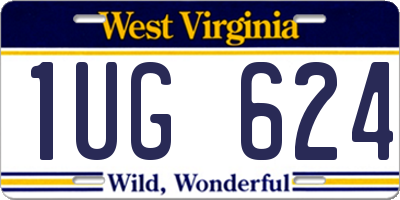 WV license plate 1UG624