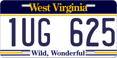 WV license plate 1UG625