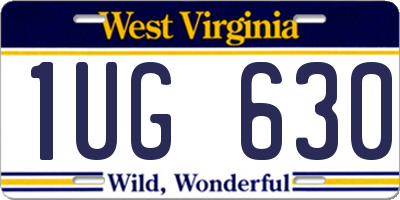 WV license plate 1UG630