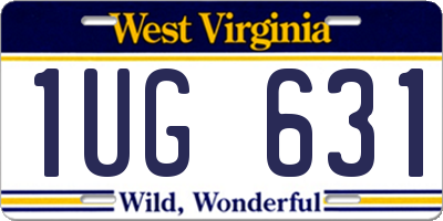 WV license plate 1UG631
