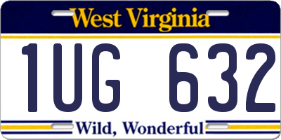 WV license plate 1UG632