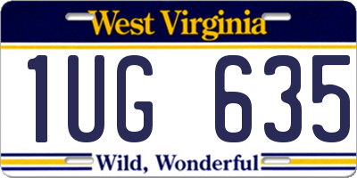 WV license plate 1UG635