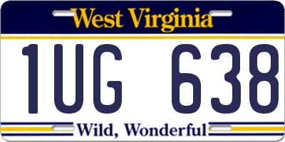 WV license plate 1UG638