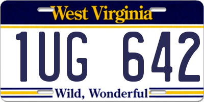 WV license plate 1UG642