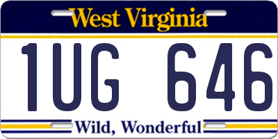 WV license plate 1UG646