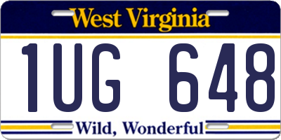 WV license plate 1UG648