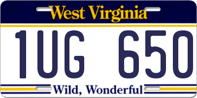 WV license plate 1UG650