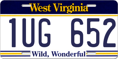 WV license plate 1UG652