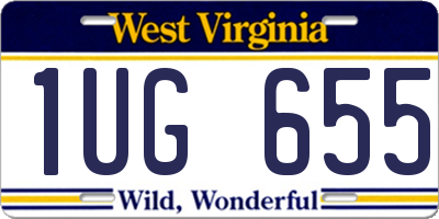WV license plate 1UG655