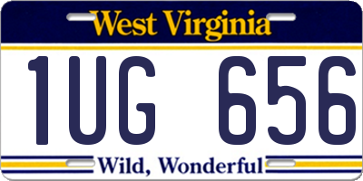 WV license plate 1UG656