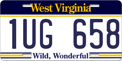 WV license plate 1UG658